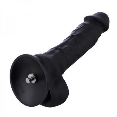 8 7 Flexible Black Dildo Machine Dong