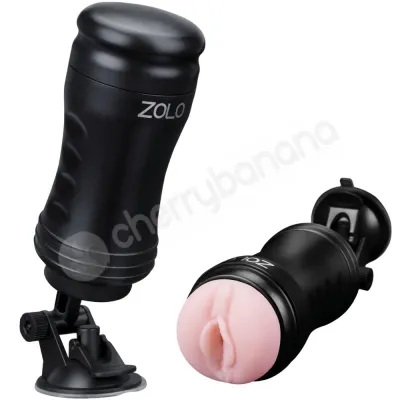 Zolo Solo Handsfree Realistic Masturbator With Suction Cup Mounted Base