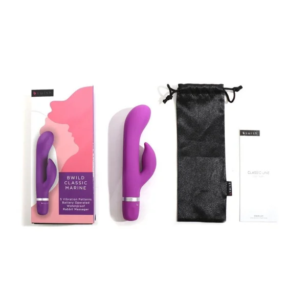 B Swish Bwild Classic Marine Rabbit Vibrator - Purple