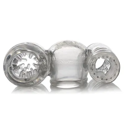 Wand Essentials Twin Turbo Strokers 2 in 1 Wand Attachment for Men