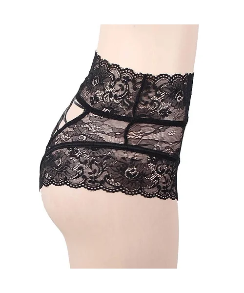 High waist lace up back panty