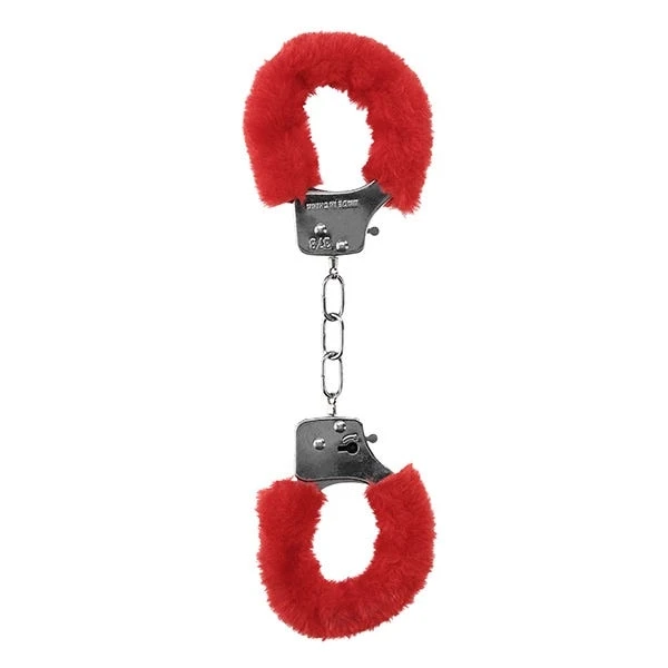 Ouch Pleasure Furry Metal Handcuffs