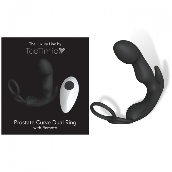 Prostate Curve Dual Ring - Remote Control Vibrating Prostate Massager