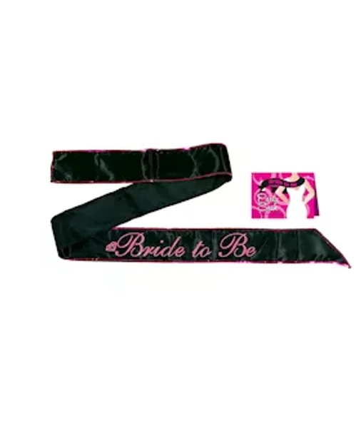 Bride To Be Black Sash - Black — image 2 of 2