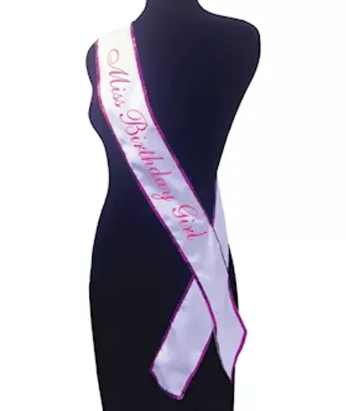 Miss Birthday Girl Sash - Pink — image 2 of 2