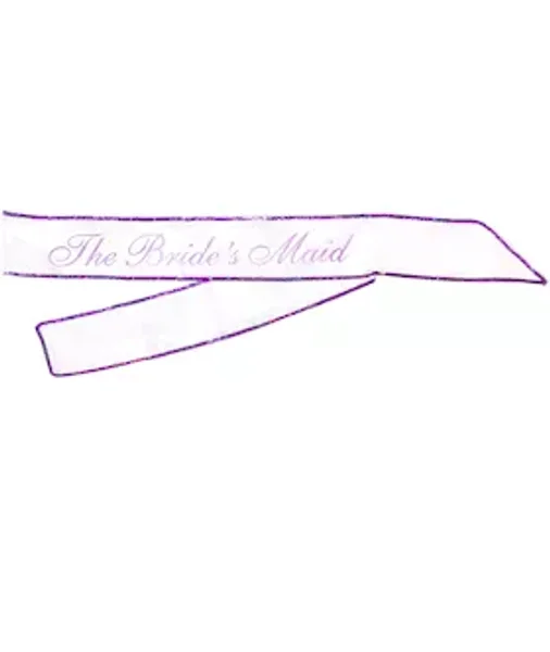 Maid Of Honor Sash - Purple — image 2 of 2