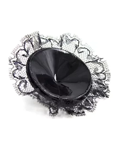 Round Lace Nipple Covers - Black — image 5 of 6