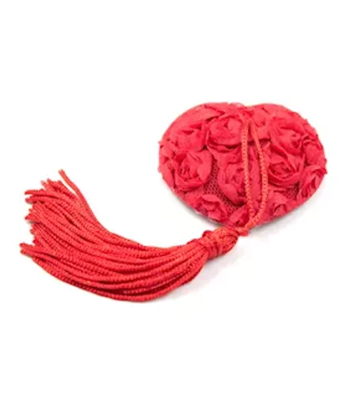 Rose Heart Nipple Tassels - Red — image 3 of 3