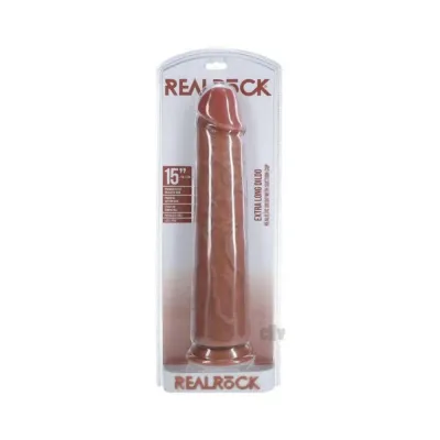 Extreme Dildos Realrock Extra Long 15 In Dildo Tan