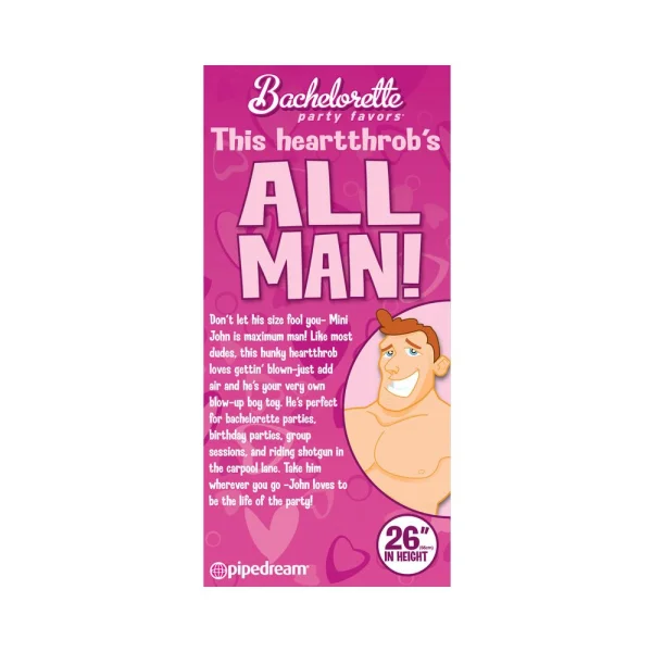Bachelorette Party Favors Travel Size John Blow Up Doll — image 8 of 9