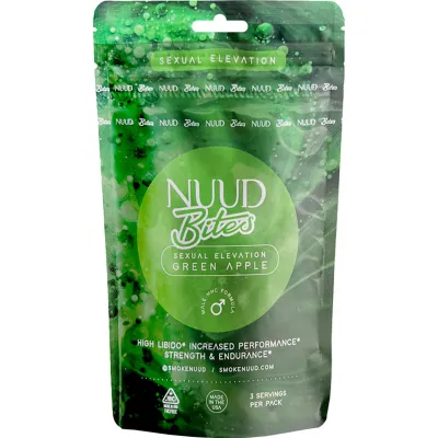 NUUD BITES Aphrodisiac Gummies Male Green Apple