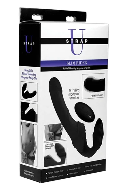 Pro Rider 9X Vibrating Silicone Strapless Strap On with Remote Control