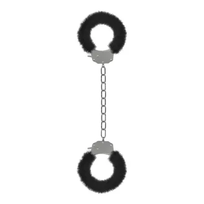 Pleasure Legcuffs Furry Black