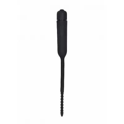 Silicone Vibrating Bullet Plug With Beaded Tip Urethral Soundi
