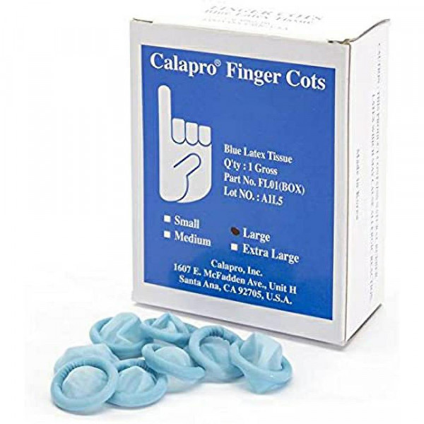 Blue Finger Condoms Large Size | 144-Pack of Cots