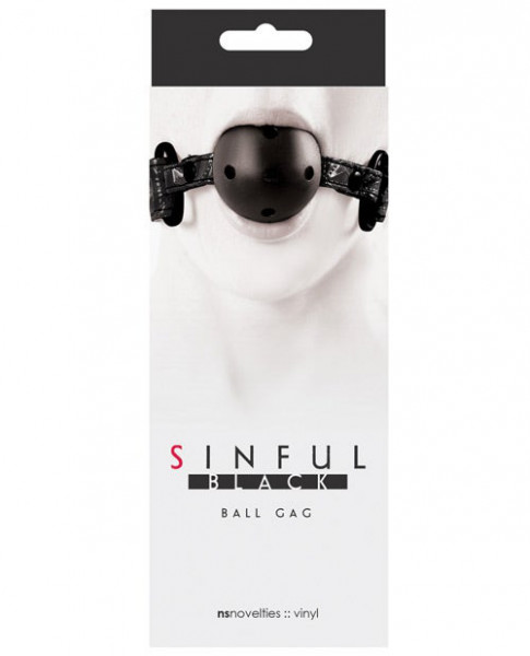 New Sensations Novelties Sinful Ball Gag - Black