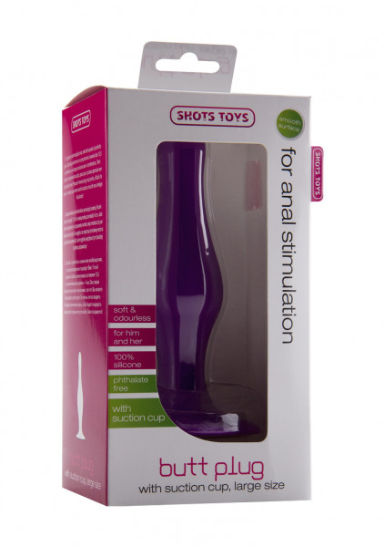 Butt Plug with Suction Cup - Large - Purple - Jewel Butt Plug