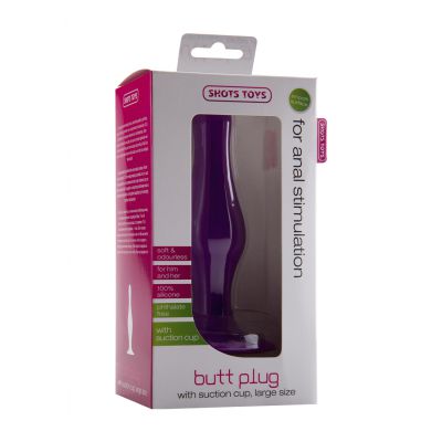 Butt Plug with Suction Cup Large Purple Jewel Butt Plug