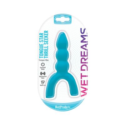 Tongue Star Thrill Seeker Tongue Vibe With Pleasure Ribs Blue
