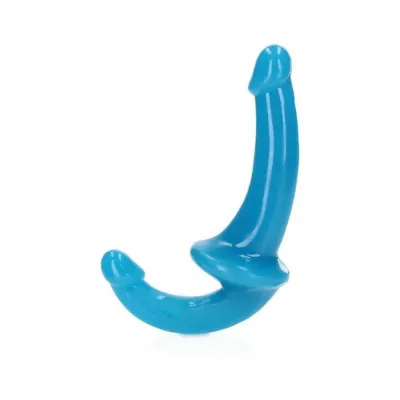 Strap on Dildos Harnesses Realrock Glow In The Dark 6 In Strapless Strap on Dildo Neon Blue