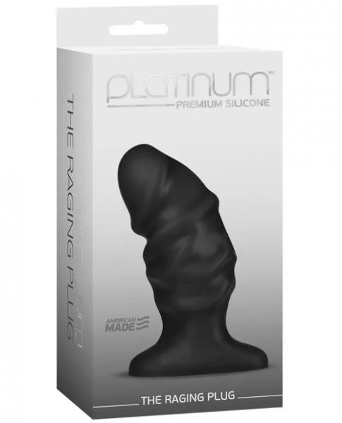 Platinum Premium Silicone The Raging Anal Plug Black 4.3 Inch — image 4 of 4