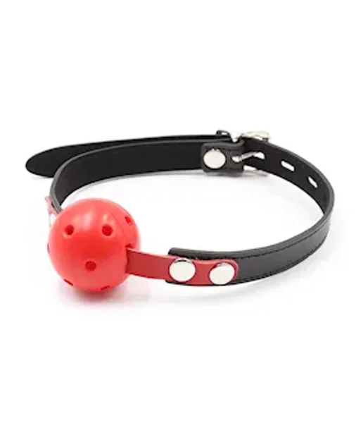 Breathable Ball Gag - Black/red — image 3 of 4