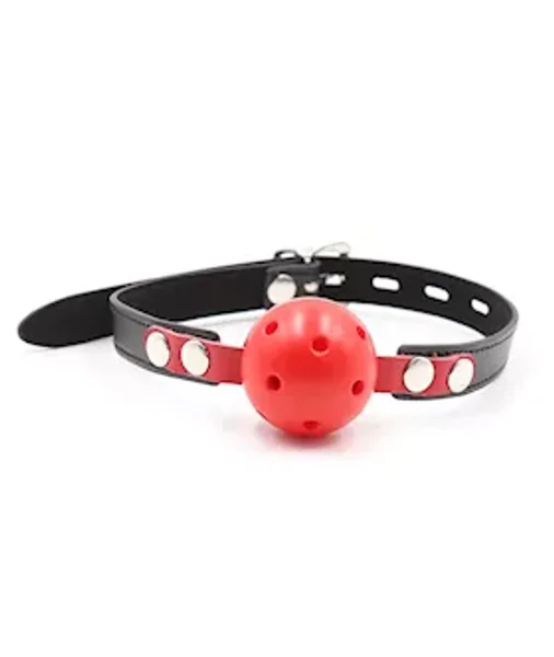 Breathable Ball Gag - Black/red — image 2 of 4