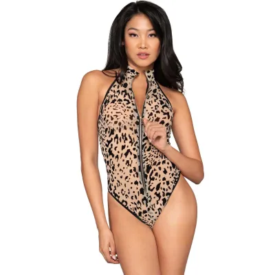 Dreamgirl Flocked Cheetah Teddy