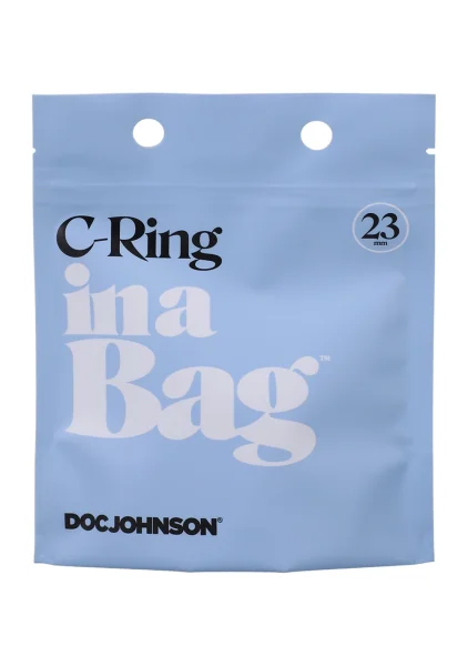 In A Bag Black Silicone C-Ring By Doc Johnson
