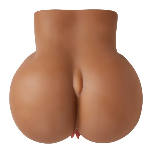 Life-Size Pleasure Pussy and Ass Body Mold With Removable Stocking - Brown