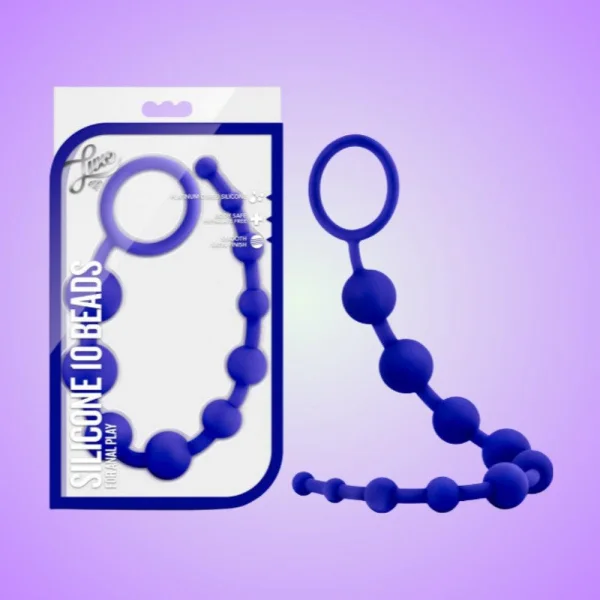 Luxe Silicone Anal Beads with 10 Beads