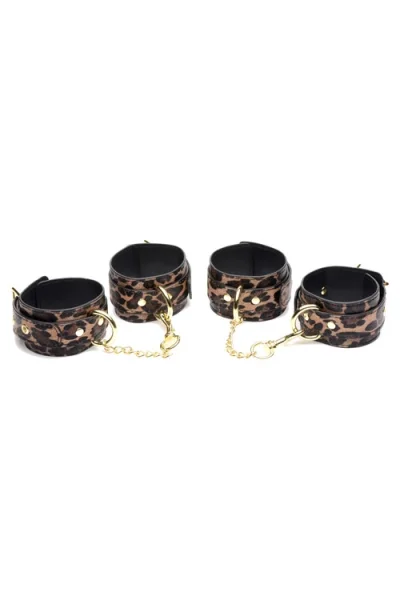 Master Series Wild Sex - 7 Piece Jaguar Print Bondage Set