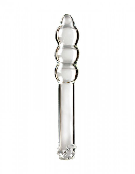 7" Ribbed Glass Dildo