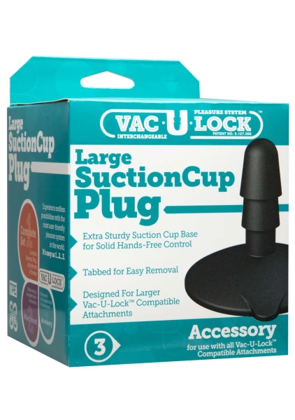 Vac-U-Lock™ Large Black Suction Cup Plug