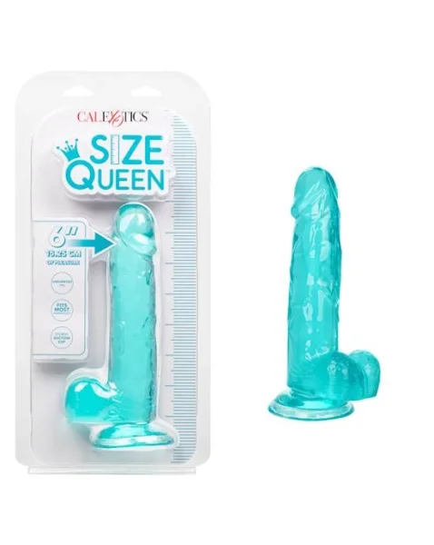 Size Queen Dildo - Blue - 6 Inch