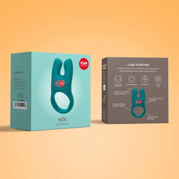 Fun Factory NOS Vibrating Silicone Cock Ring - Blue