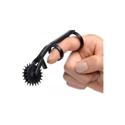 Thorn Double Finger Pinwheel Black 4 Inch