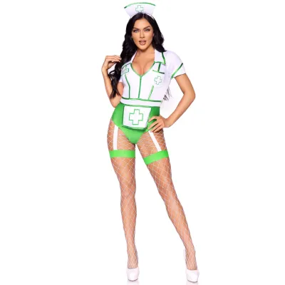 Nurse Feelgood Sexy Costume Small White green