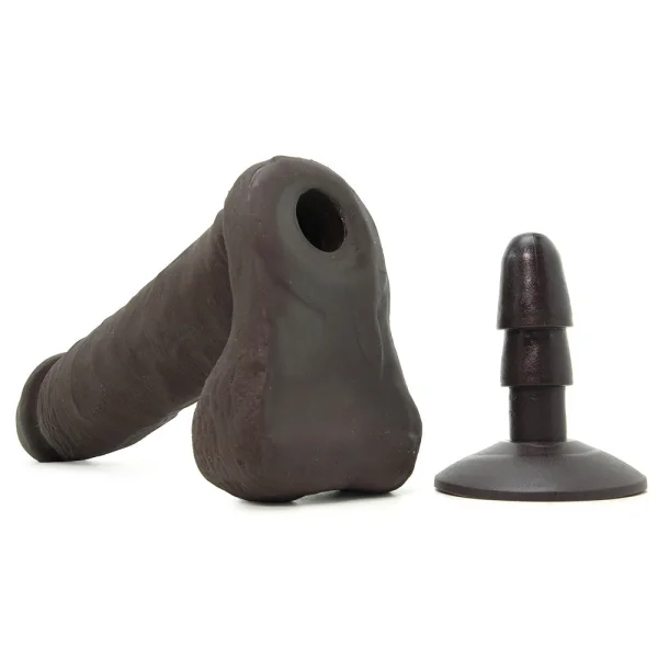 Doc Johnson The Realistic Cock UR3 8" - Vac-U-Lock Compatible Suction Cup - Chocolate