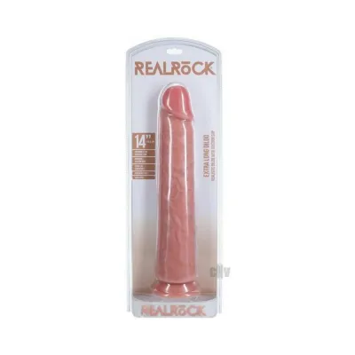 Extreme Dildos Realrock Extra Long 14 In Dildo Beige
