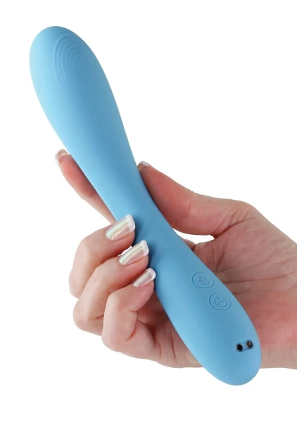 Obsessions Rhett Rechargeable Waterproof Silicone Warming G-Spot Vibrator - Blue