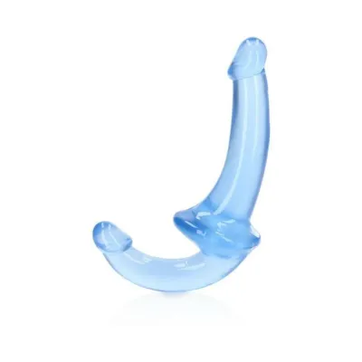 Strap on Dildos Harnesses Realrock Crystal Clear 6 In Strapless Strap on Dildo Blue