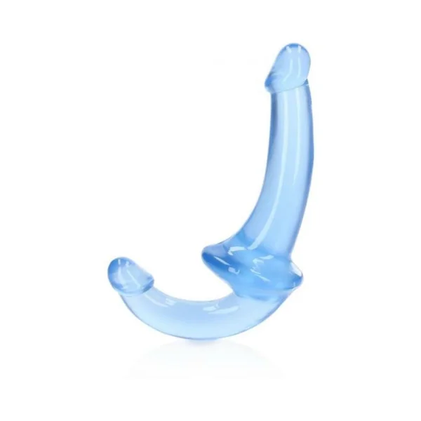 Strap-on Dildos & Harnesses: Realrock Crystal Clear 6 In. Strapless Strap-on Dildo Blue