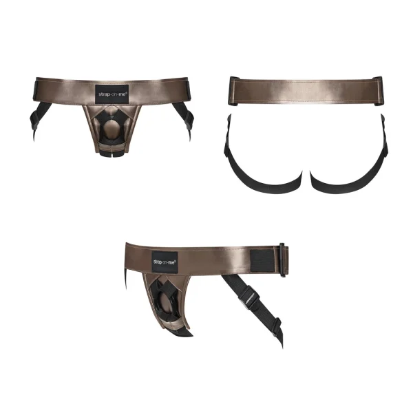 Strap On Me Leatherette Curious Bronze Harness — image 10 of 12