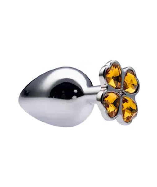 Kink Range Flower Gem Butt Plug - 3.7 Inch - Yellow - Large — image 4 of 6