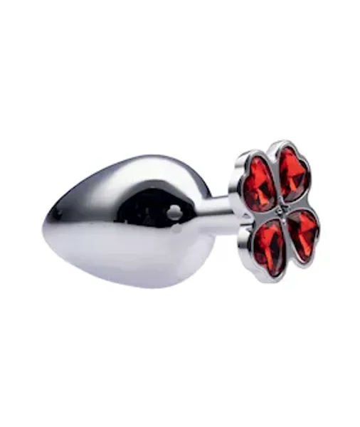 Kink Range Flower Gem Butt Plug - 3.7 Inch - Red - Large — image 4 of 6