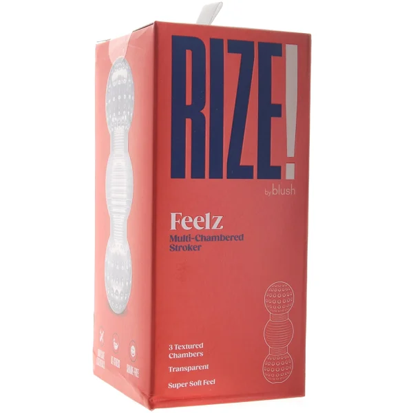 Rize Feelz Open Ended Multi-Chambered Penis Stroker By Blush