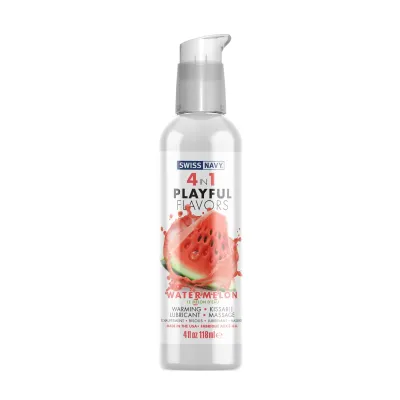 Swiss Navy 4 in 1 Playful Flavors Watermelon 4 Oz