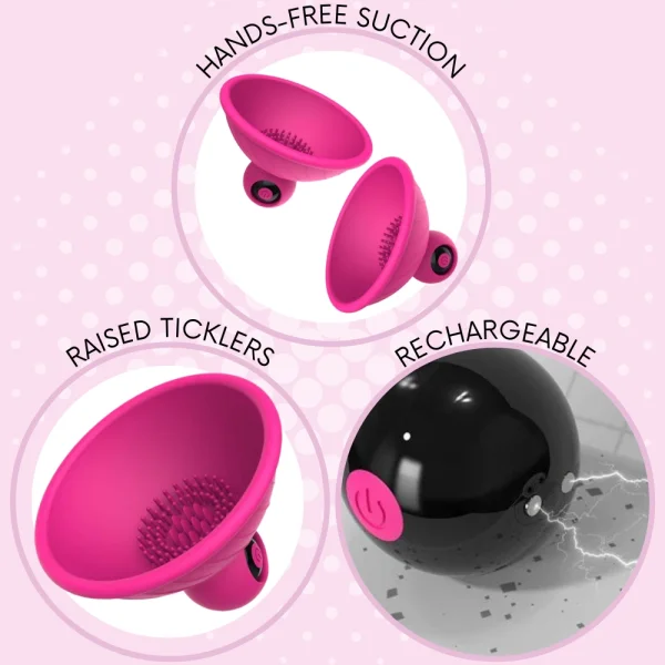 Taza Wireless Vibrating Nipple Sucker Set
