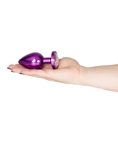 Bejewelled Purple Metal Jewelled Butt Plug – 3, 3.5 or 4 Inch — image 6 of 6
